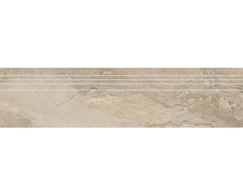 Porseleinen traptrede Sicilia 29,5 x 120 x 0,9 cm Miele gepolijst bruin (1 verpakking = 3 stuks)
