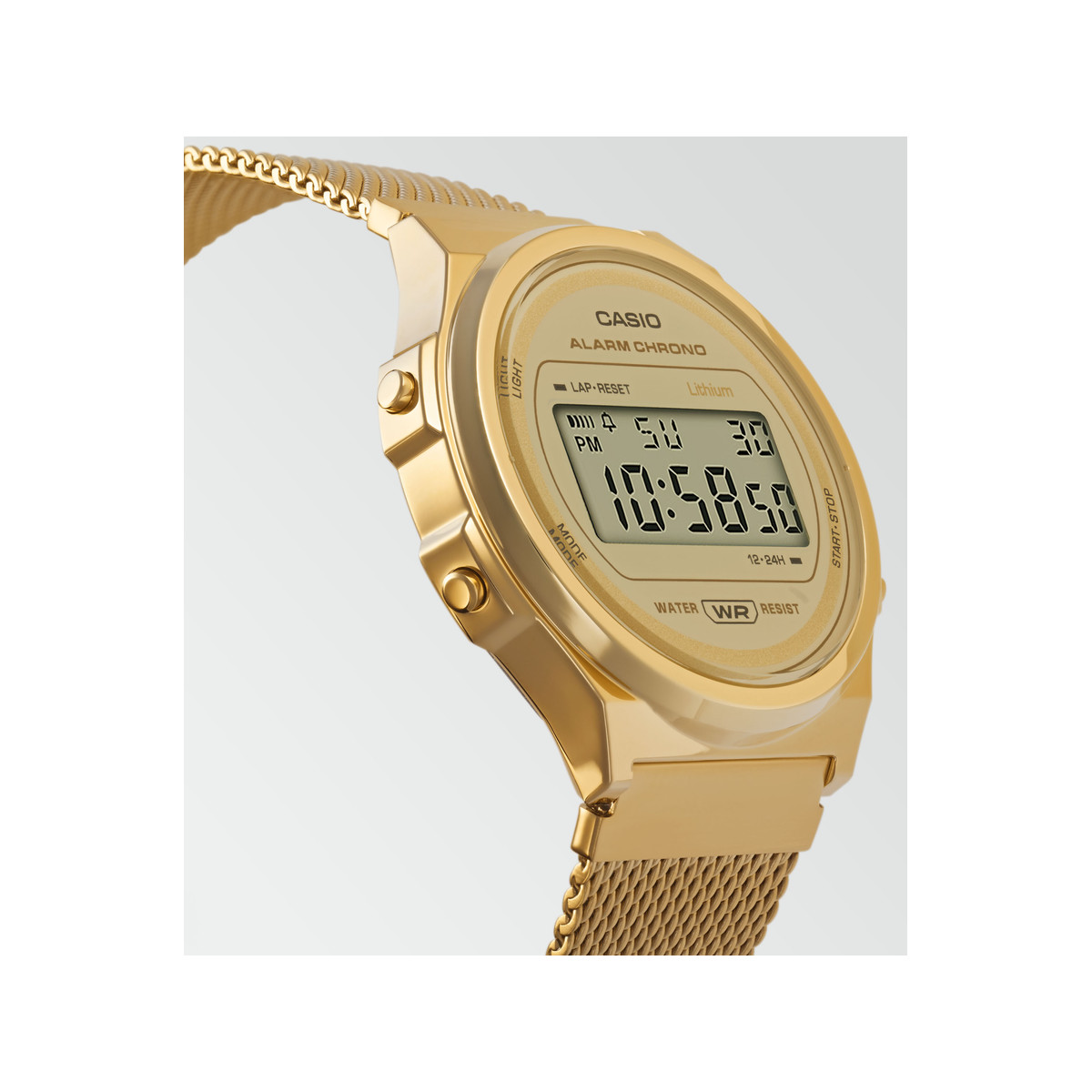 Montre Casio mixte résine doré bracelet acier doré