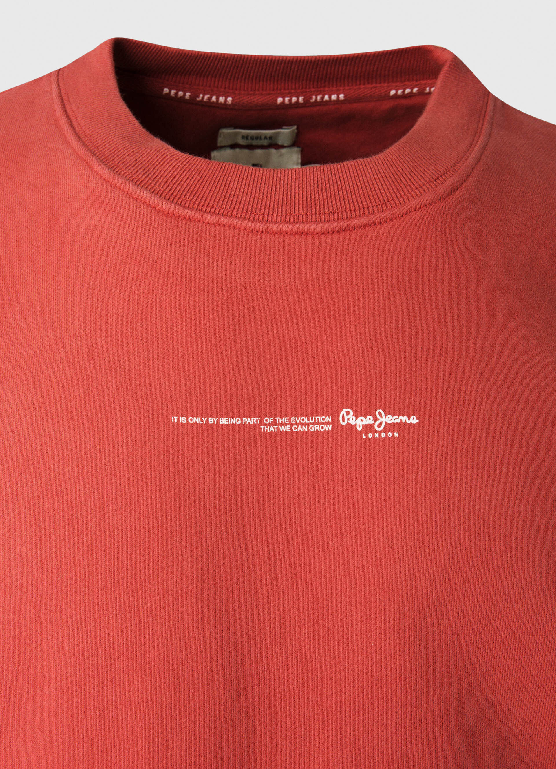 Moletom de algodão com logo estampado - vermelho estúdio