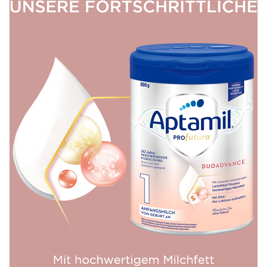 Aptamil Anfangsmilch Profutura Duo Advance 1 800 g von Geburt an