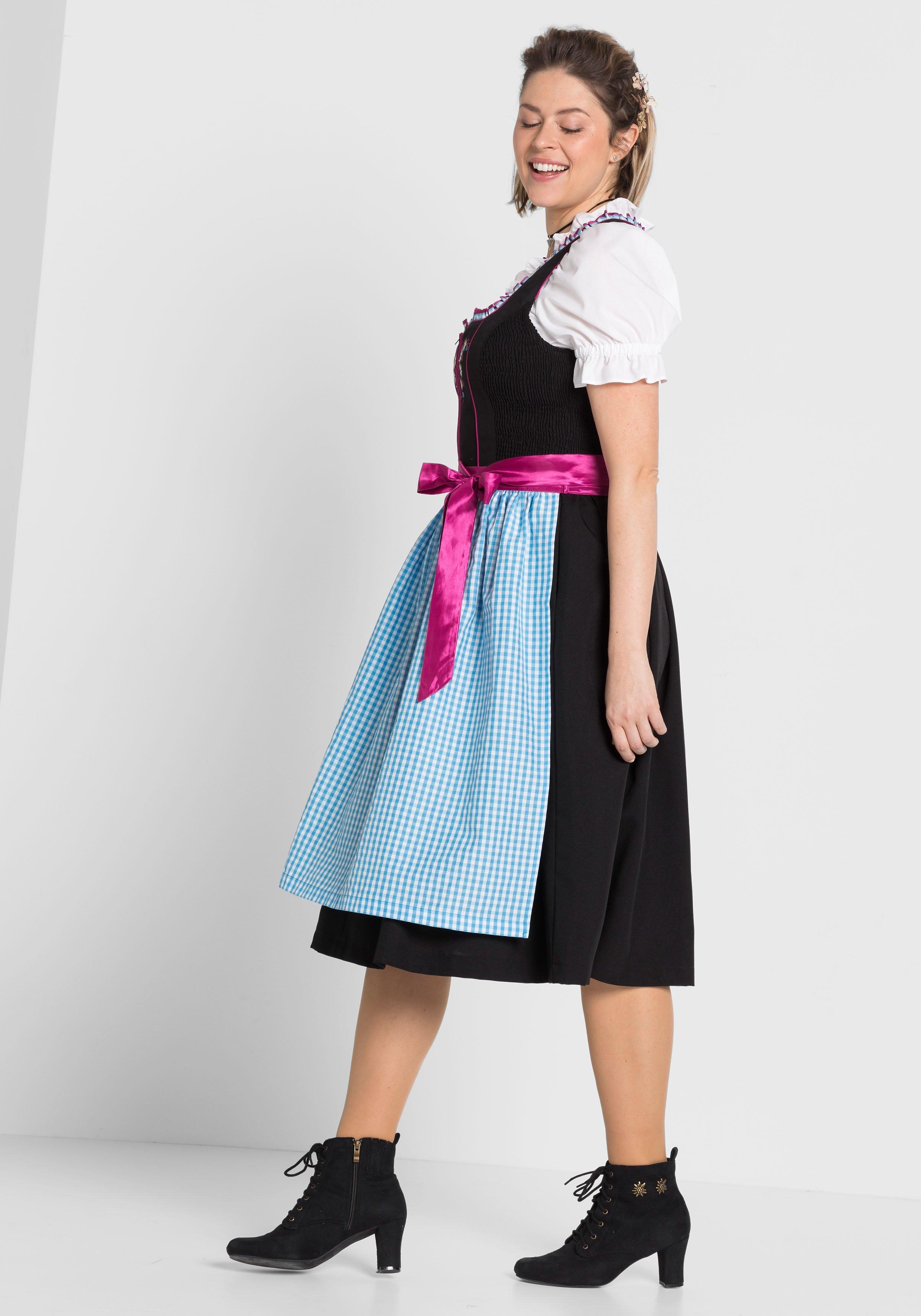 Dirndl mit Schürze und Bluse 3tlg.