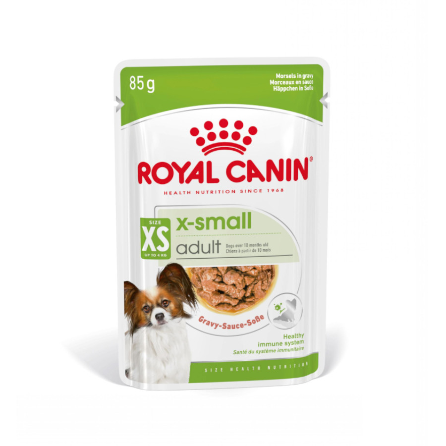 Sachês Royal Canin X-Small Adult em molho para cães