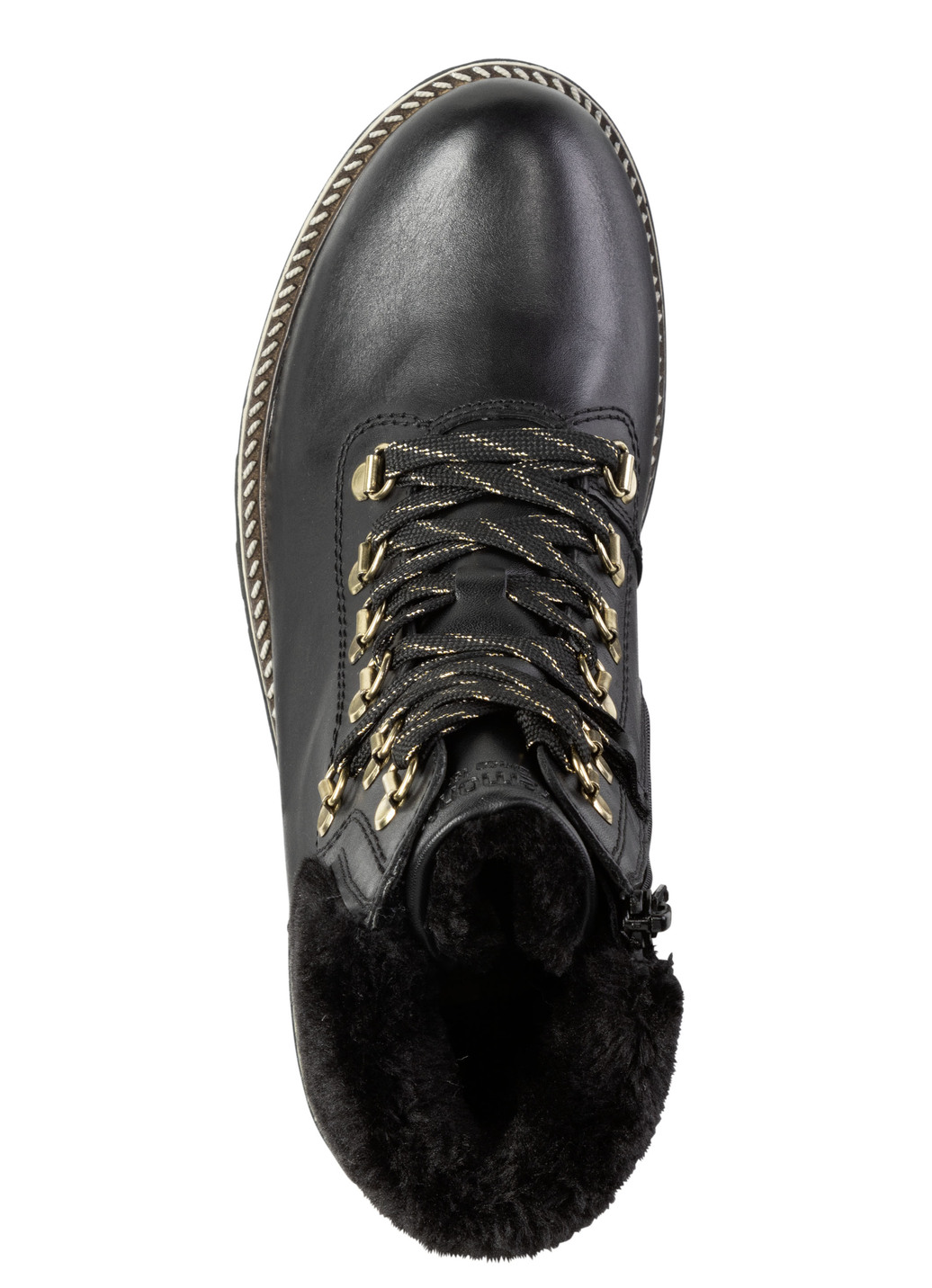 Remonte Schnür-Stiefelette mit Plüschkragen