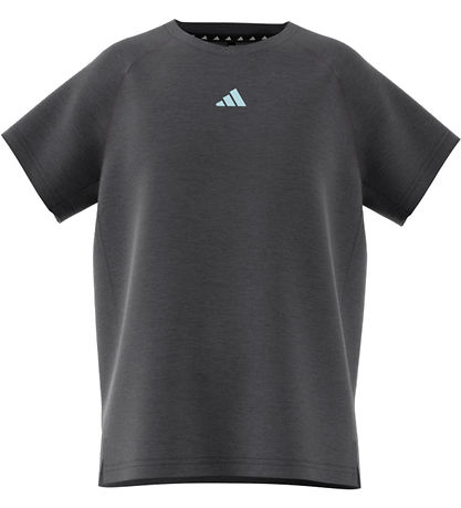 adidas Performance T- shirt - JG Tee Lux - Grå meleret