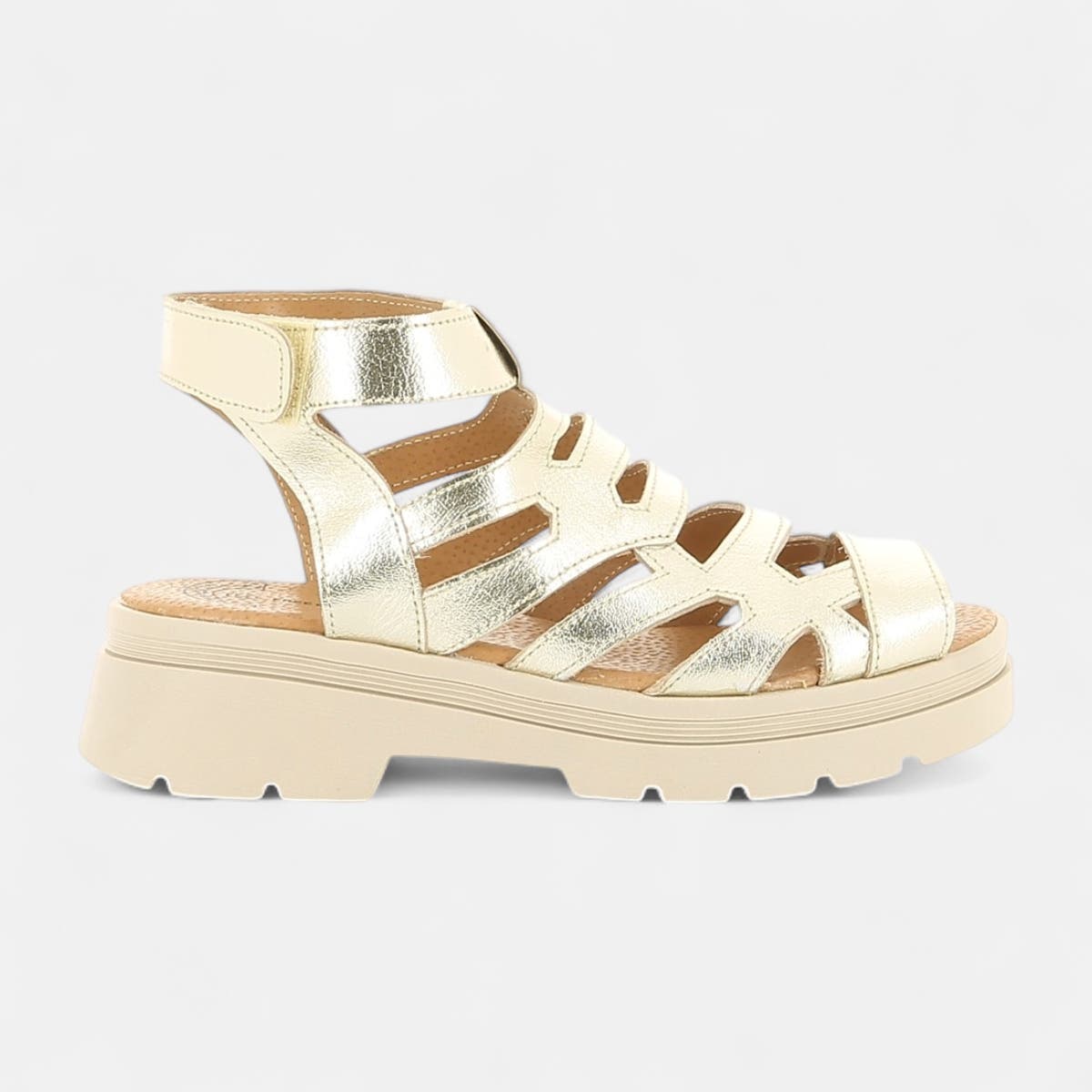 Sandales Femme en cuir or