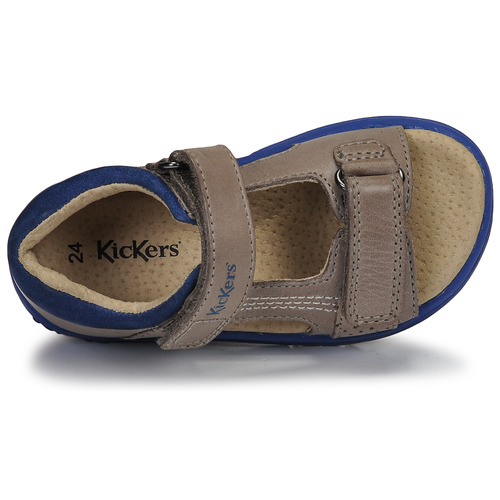 Kickers - PLAZABI - Gris / Bleu