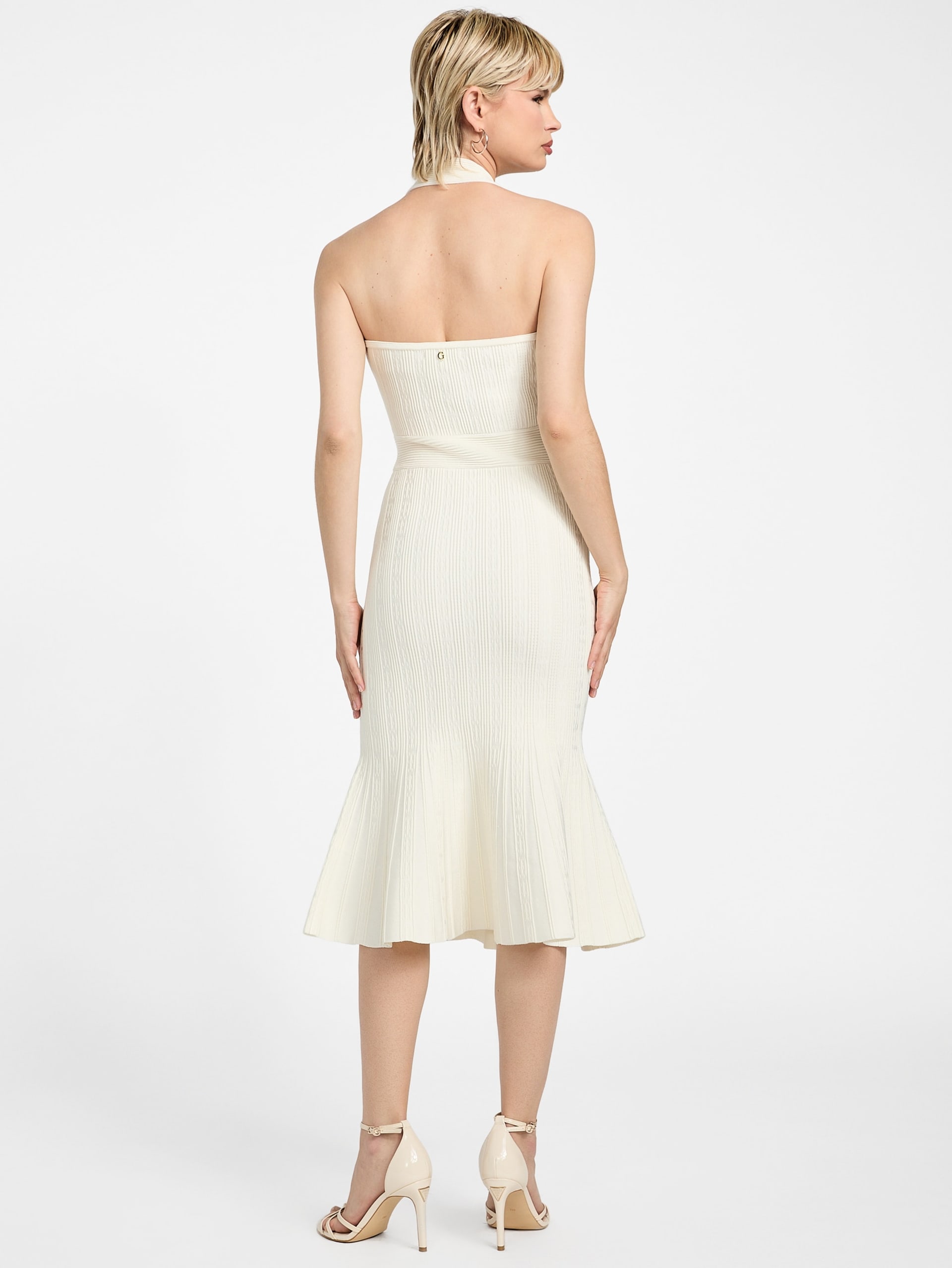 Vestido Sofie com decote halter