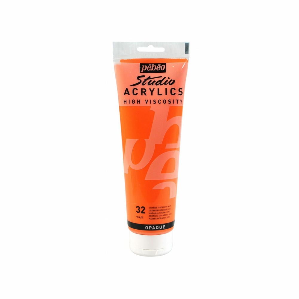 Peinture acrylique opaque - orange - 250 ml