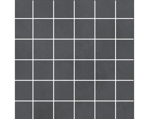 Porseleinen steengoed mozaïek Cementine antraciet 30 x 30 x 0,9 cm mat R10B