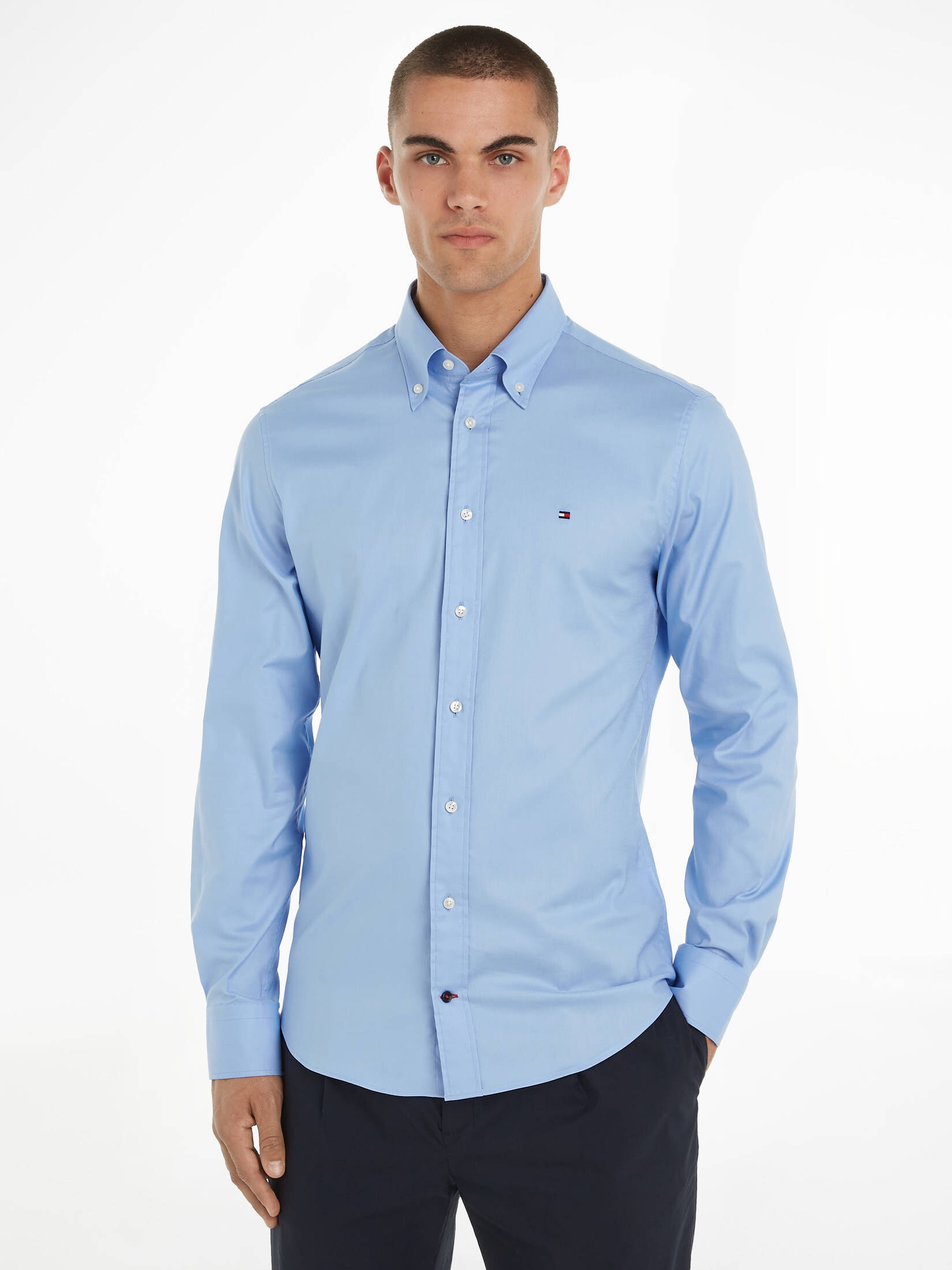 Tommy Hilfiger| Herren Hemd CL FLEX OFXORD RF SHIRT Regular Fit Langarm