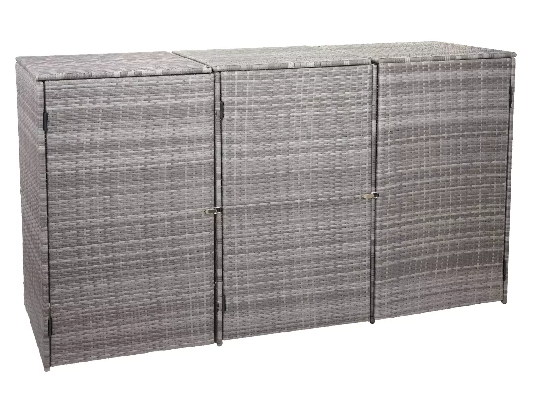 Habillage pour 3 poubelles MCW-E25 3x120l, gris