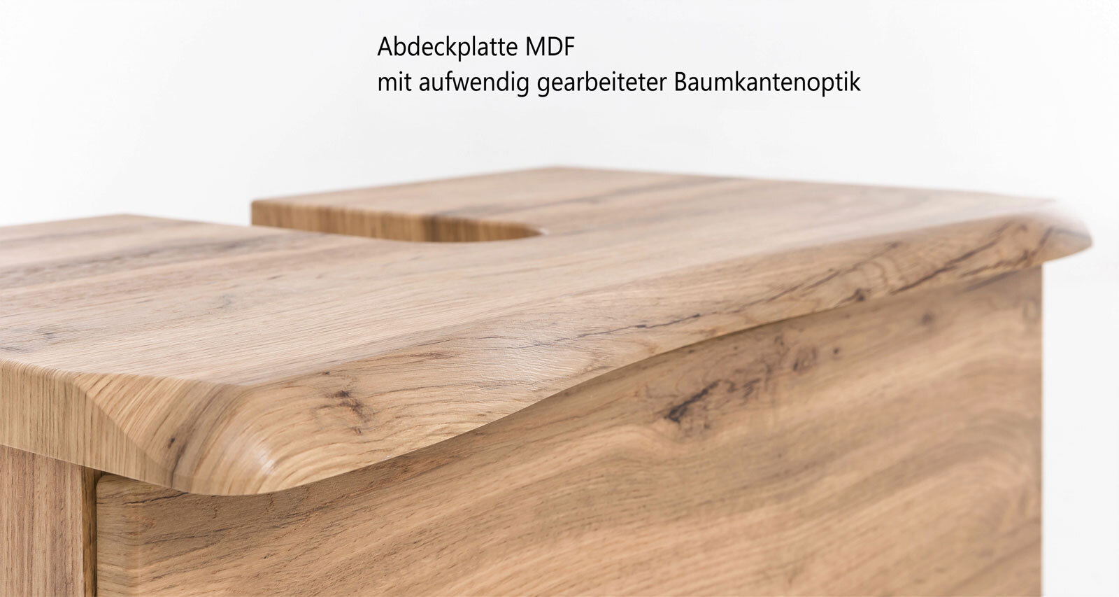 Waschtischkombination Brügge Wotaneiche B/H/T 61x200x55cm