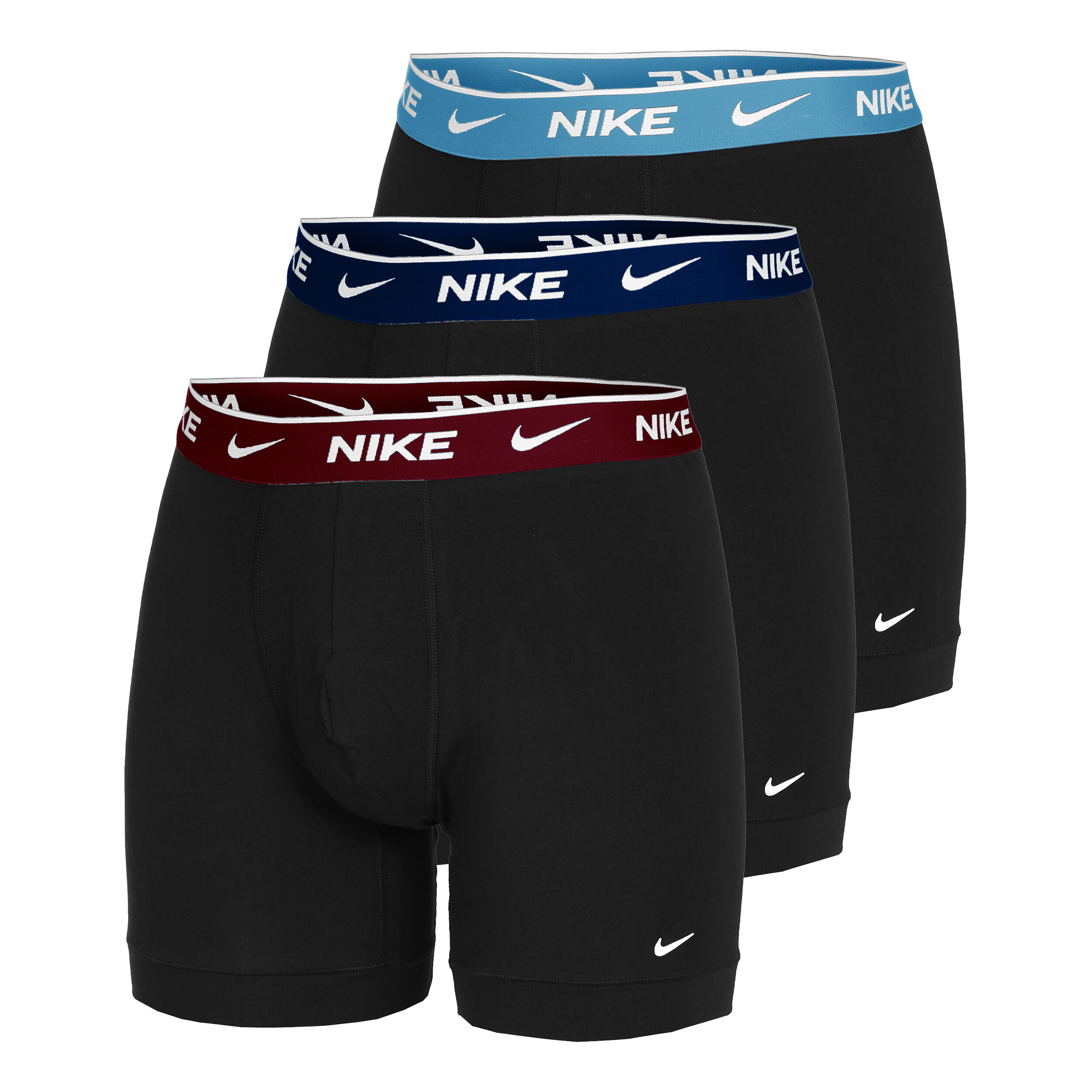 Nike Everyday Cotton Stretch Boxer Brief Caleçon Pack De 3 Hommes - Multicouleur