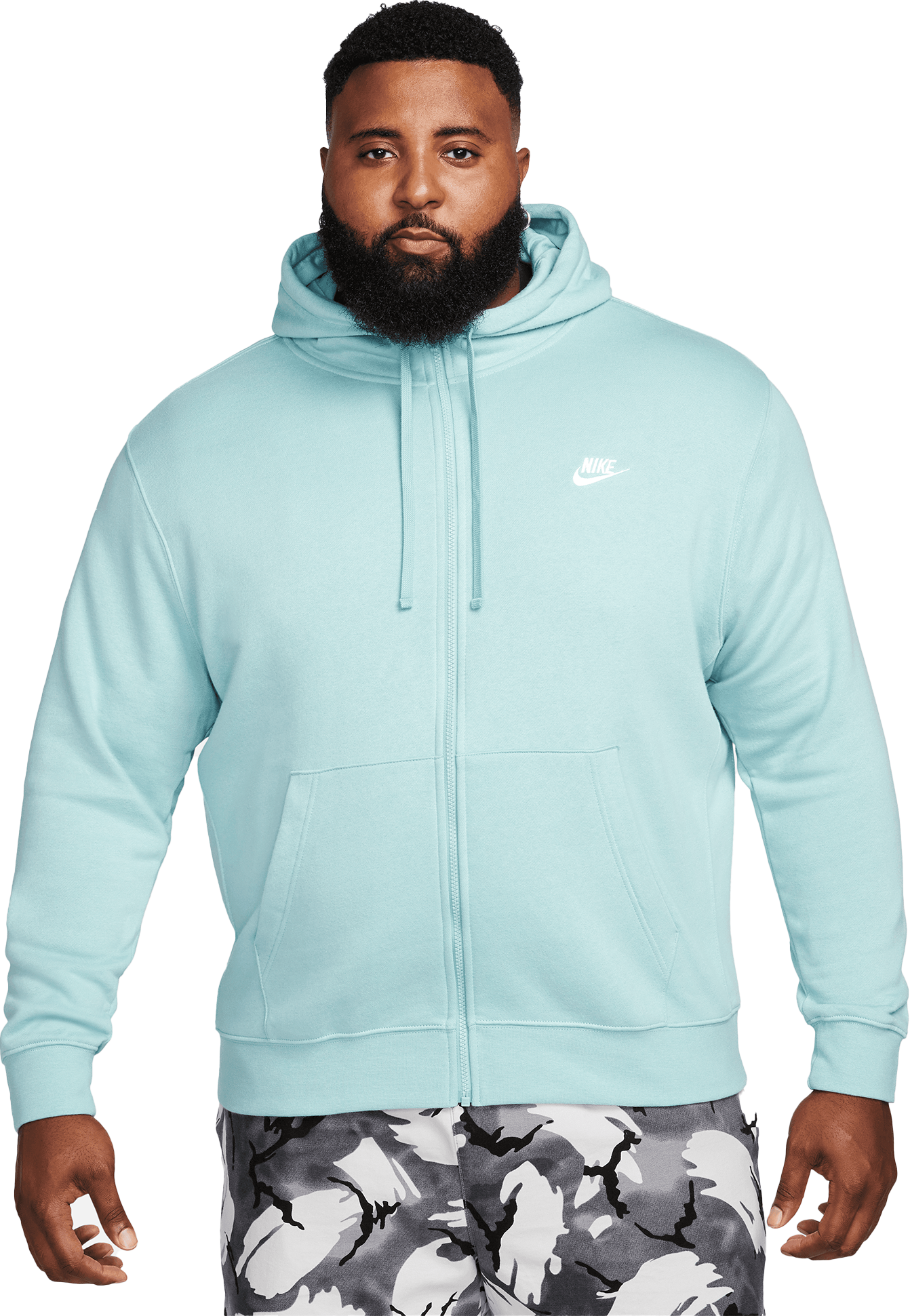Nike Club Fleece Kapuzenjacke Blau Weiss F309