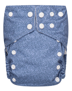 Bumbuns Easy Herbruikbare Luier Criss Cross Blue Drukknopen 1ST
