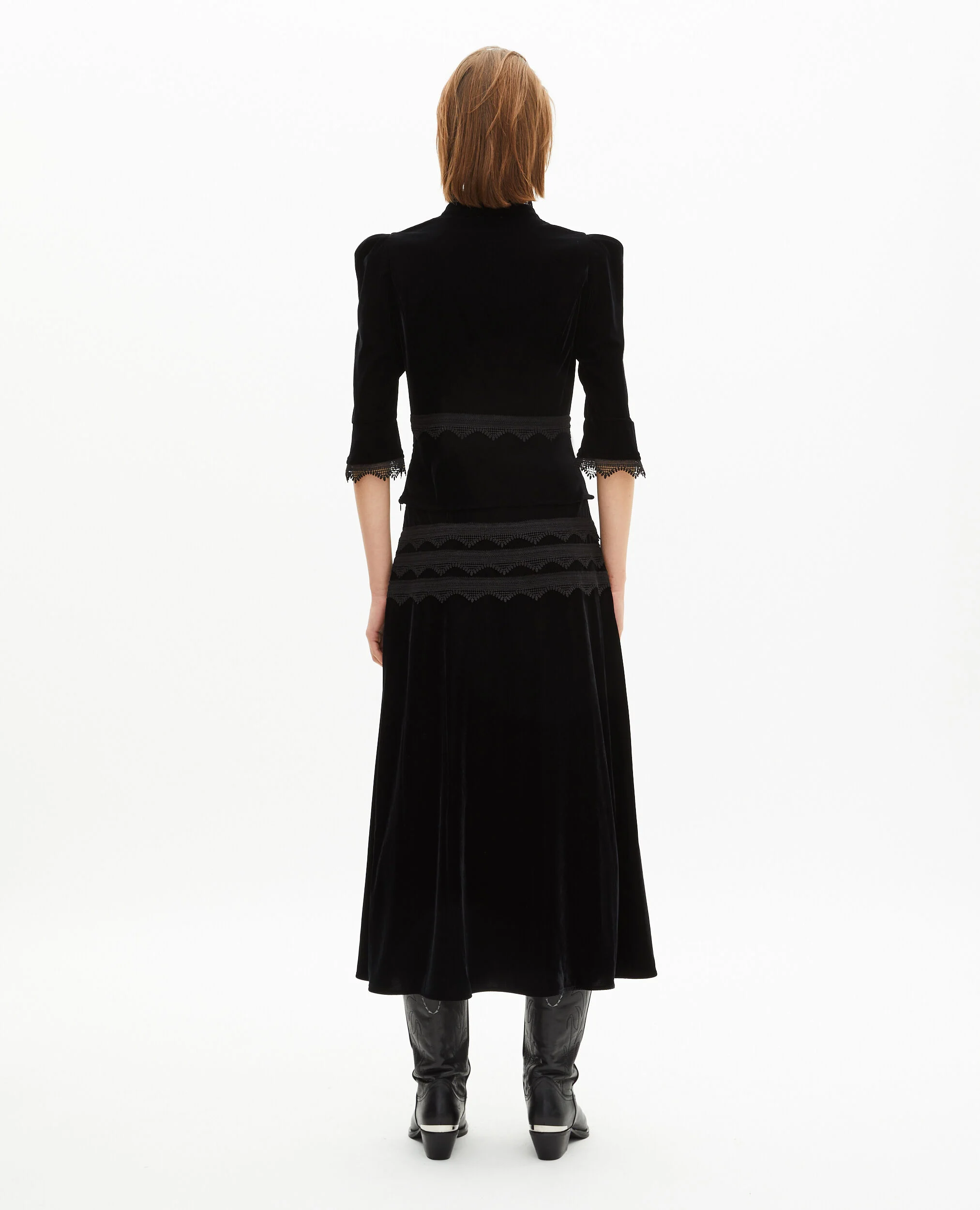 Top en velours noir