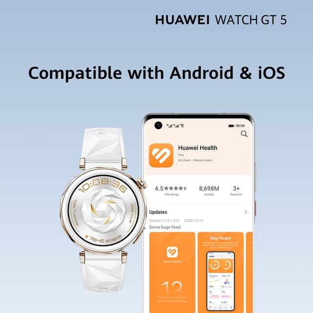 Huawei Watch GT 5 sportsur 46 mm (sort)