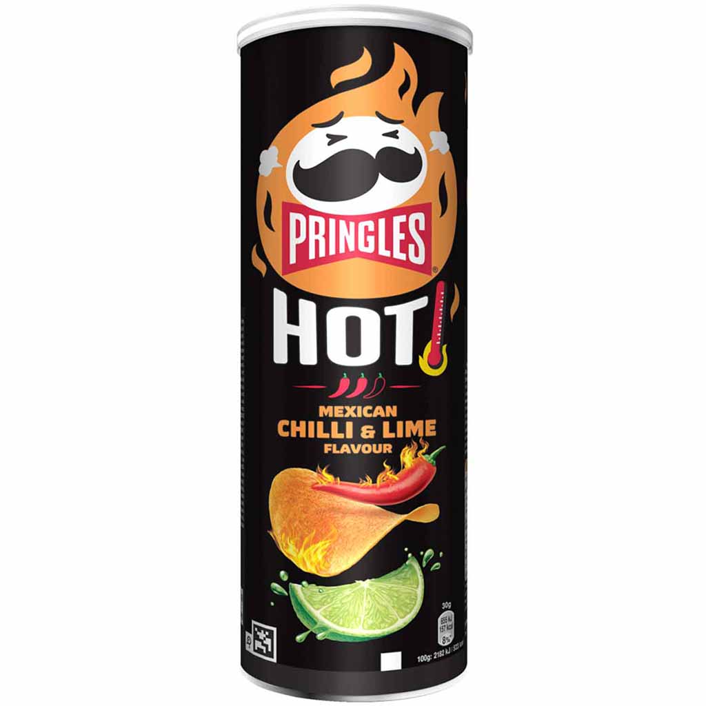 Pringles Hot Mexican Chilli & Lime 160g MHD:14.6.25