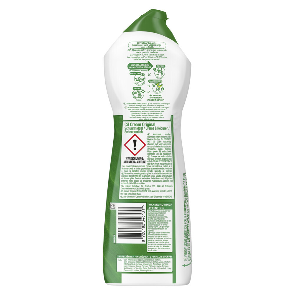 8x Cif Schuurmiddel Cream Original750 ml