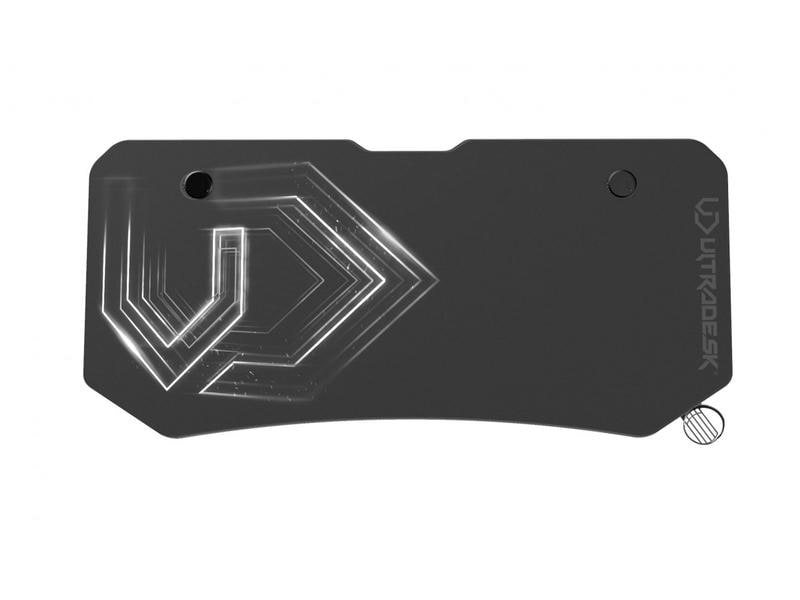 Ultradesk Gaming Tisch Frag XXL Schwarz Stabiler Gaming-Tisch für bis zu drei Monitore