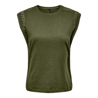 Tee-shirt à manches courtes femme Onltana Stud ONLY