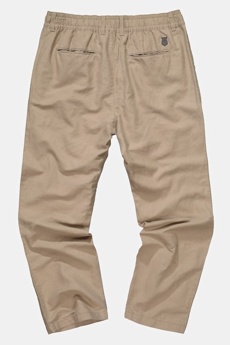 Leinenmixhose, Elastikbund, Basic Fit