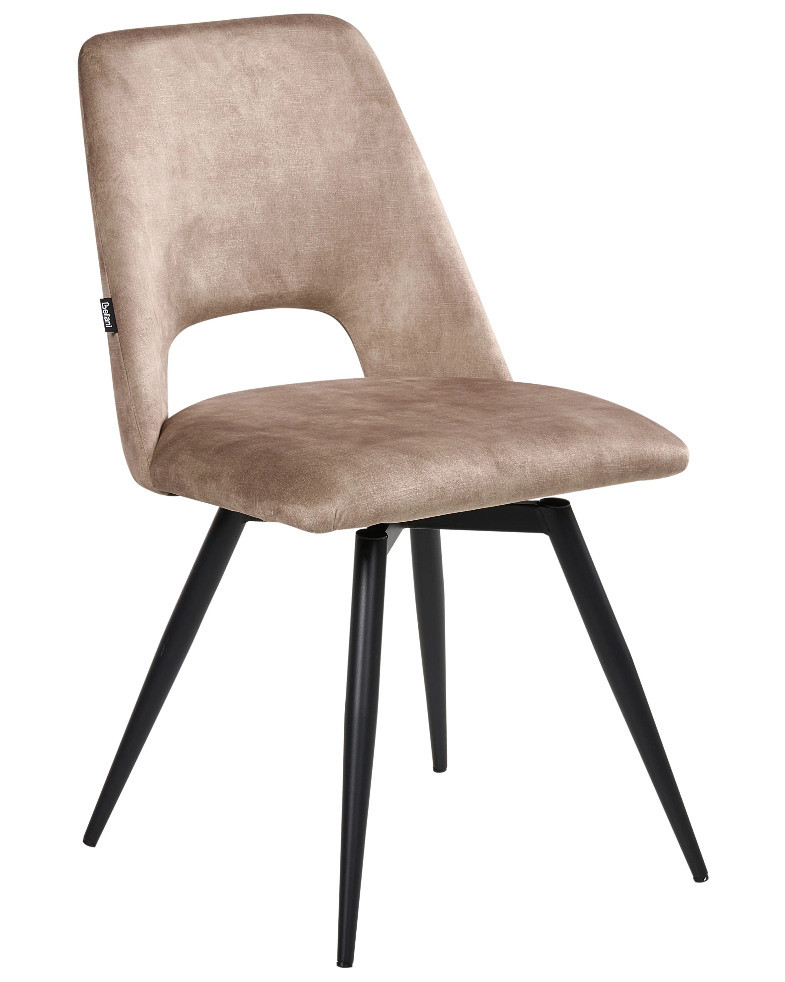 Set van 2 eetkamerstoelen draaibaar HALLETT Fluweel Beige