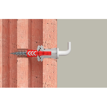 Fischer Universeelplug DuoPower 8x40mm met witte schroefduim 4 stuks