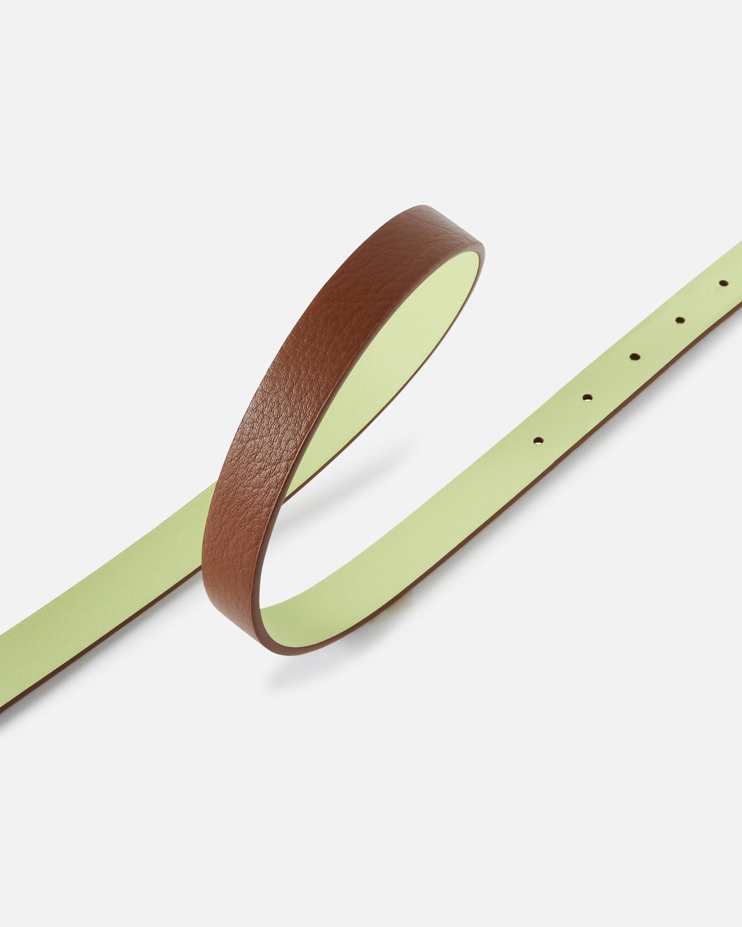 Ceinture fine réversible | Marron