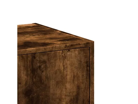 Armoire d'apothicaire chêne fumé 30x41x118 cm bois d'ingénierie