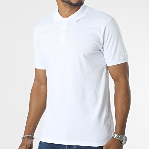 Polo Manches Courtes Blanc