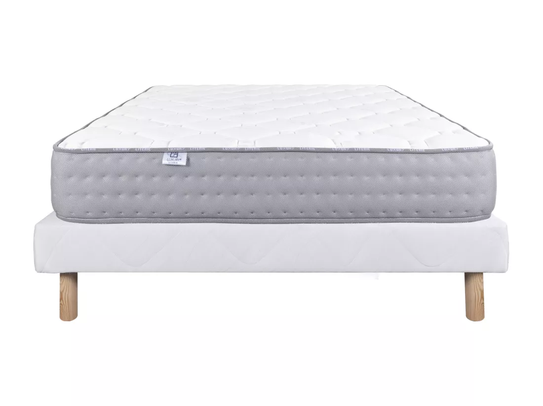 Ensemble Matelas 140x190 cm, Zen, 20 cm + sommier blanc
