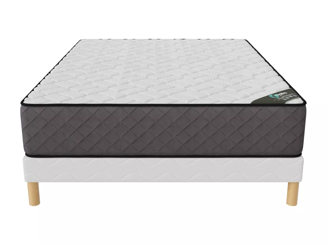 Ensemble matelas Hôtel Confort + sommier 120x190 hauteur 30cm
