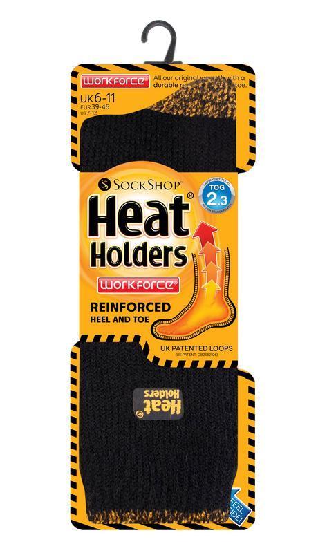 heat holders Mens Workforce Socks Maat 39-45 Black 1 Paar