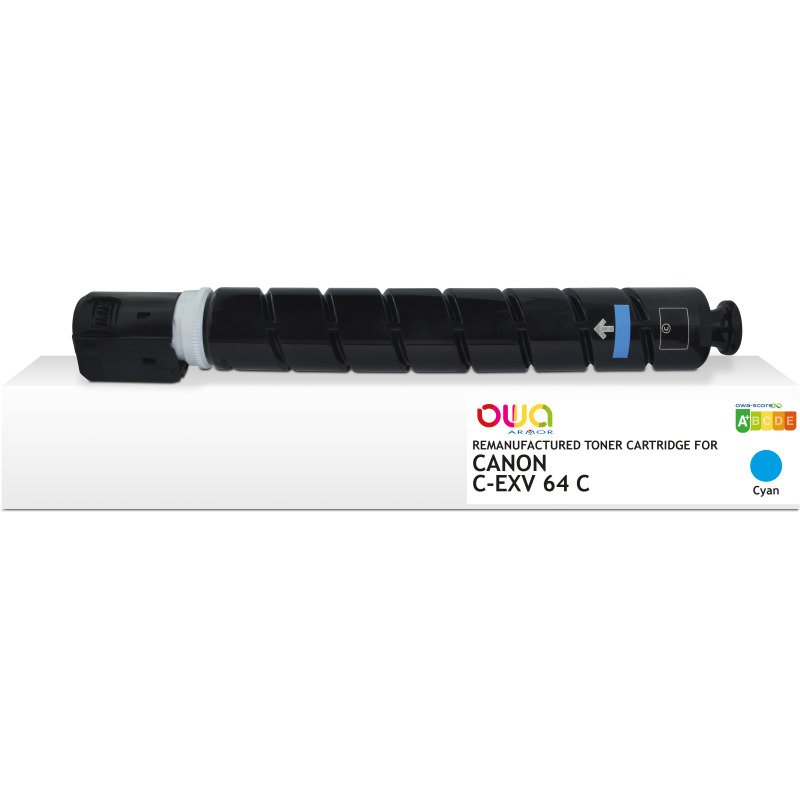 Toner remanufacturé OWA - standard - Cyan - pour CANON C-EXV 64
