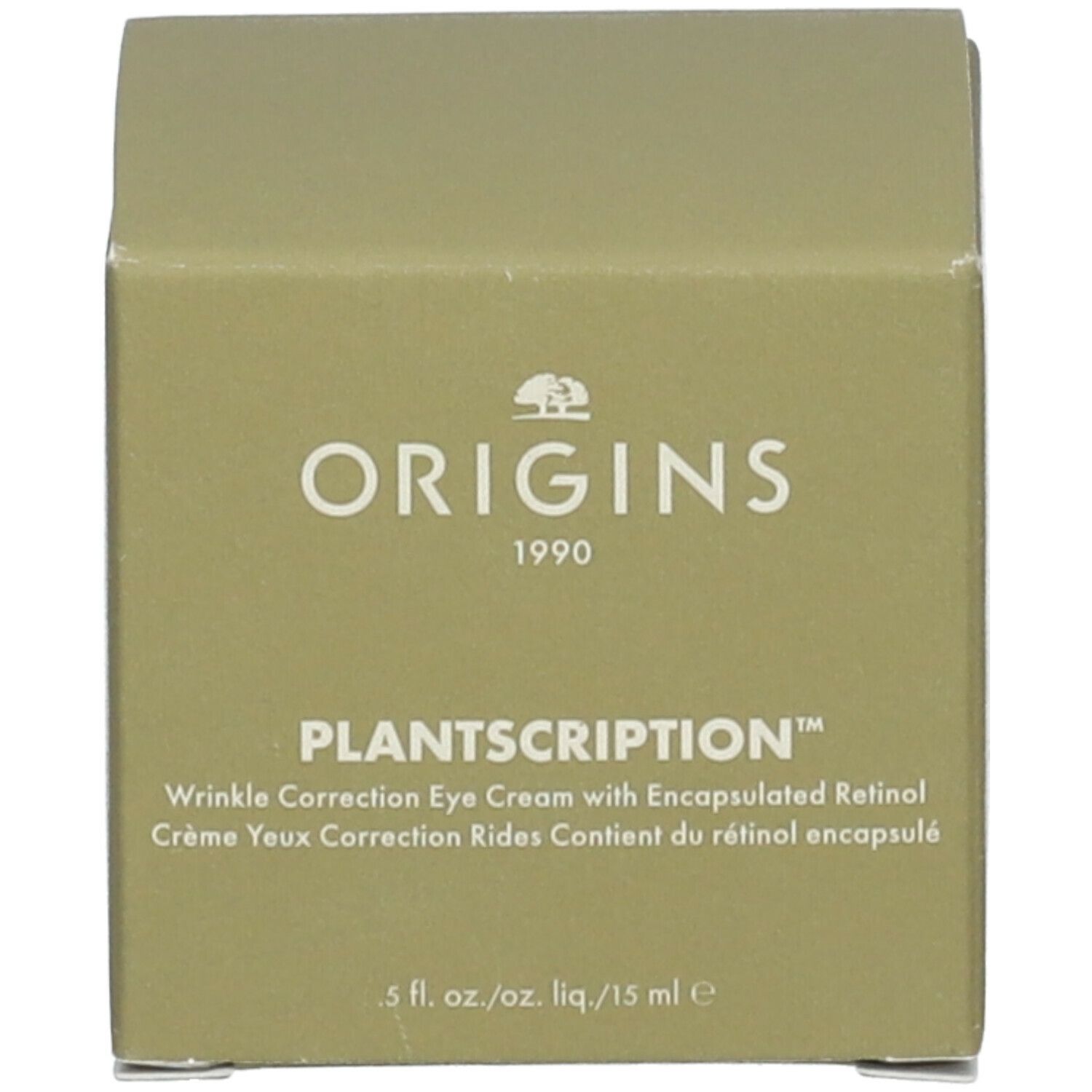 ORIGINS Plantscription™ Wrinkle Correcting Eye Cream with Encapsulated Retinol + GinZing™ SPF40 Energy-Boosting Tinted Moisturizer 15ml GRATIS