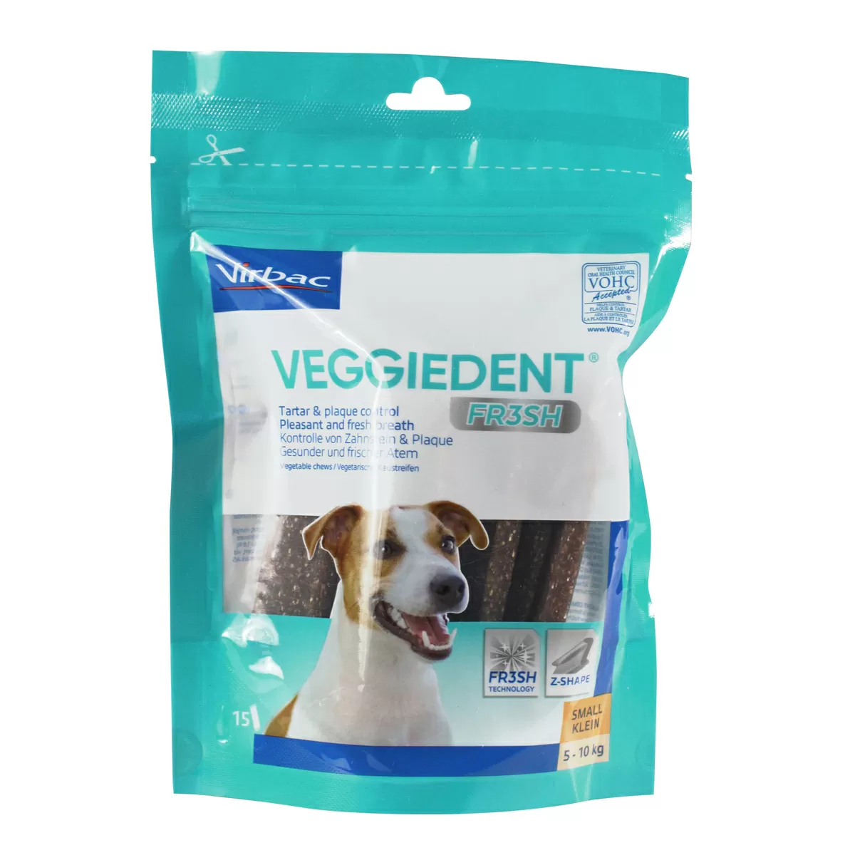 Virbac VeggiDent FR3SH tyggepinde, S - 15 stk