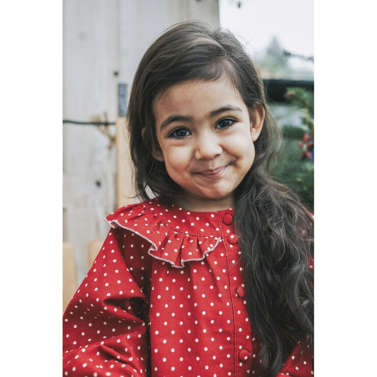 Fliink DOLLY DOT LS BLOUSE Pompeian red
