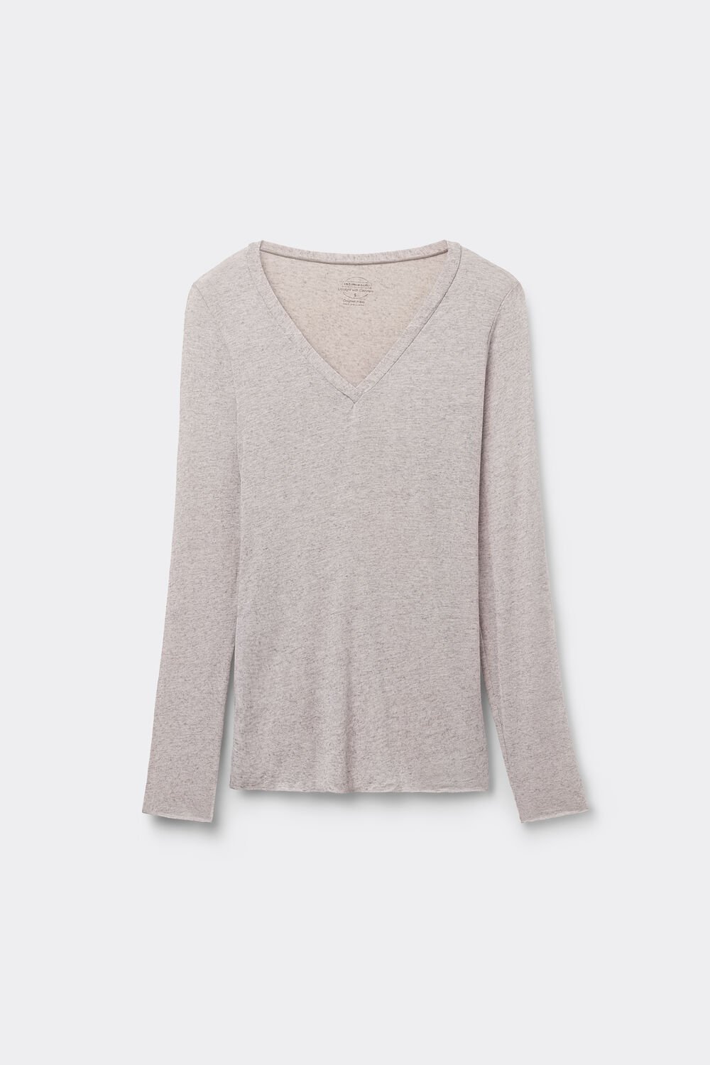 Blusa com decote em V em Modal Ultraleve com Caxemira