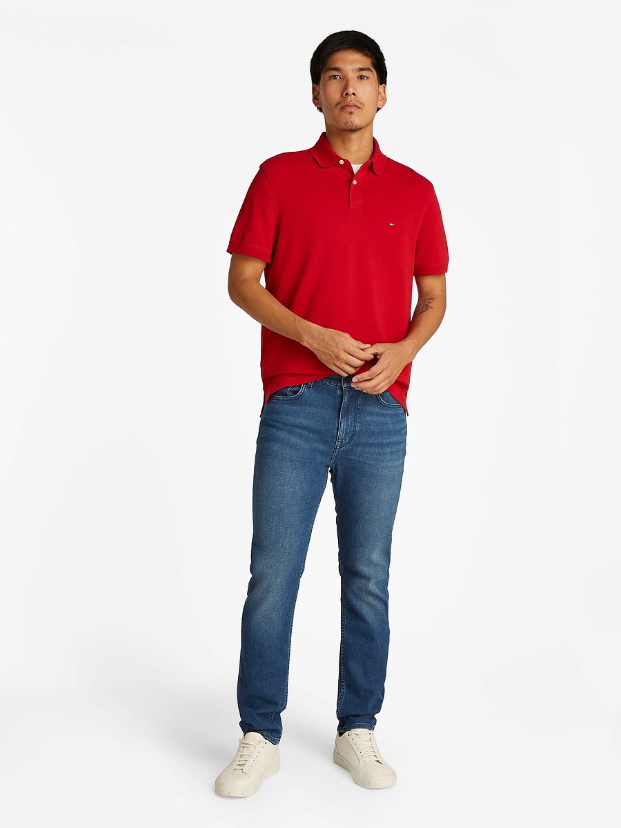 TOMMY HILFIGER<br>Polo reta e elástica, 2 botões