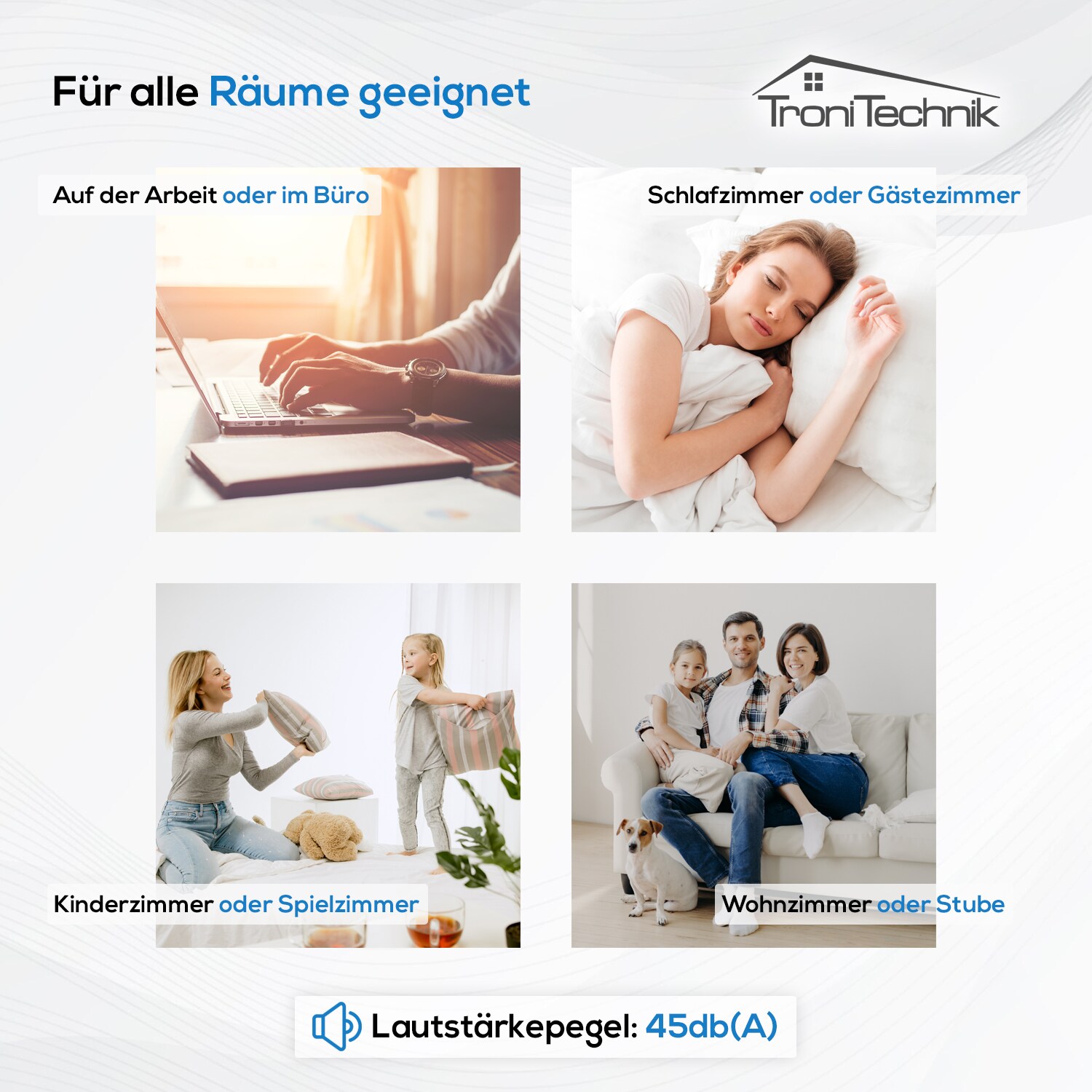 TroniTechnik® Mobiles Klimagerät 5in1 Klimaanlage Luftkühler LK06 5 in 1 Ventilator, inkl. Fernbedienung, Filter, Wasserkühlung