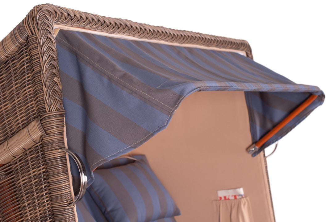 Strandstoel Nordstrand mahonie PE grijs design 582