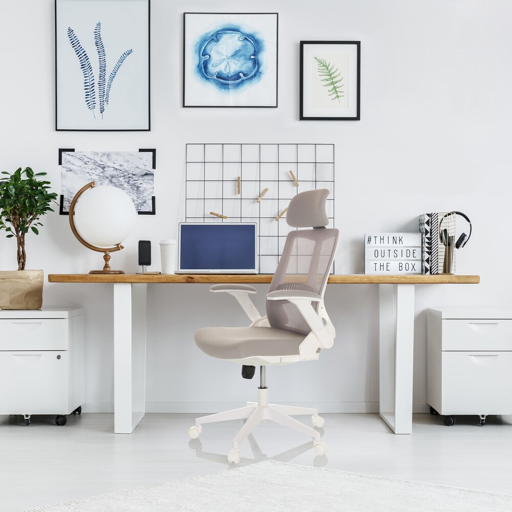 Home Office Bürostuhl VENDO W Stoff/Netzstoff mit Armlehnen hjh OFFICE