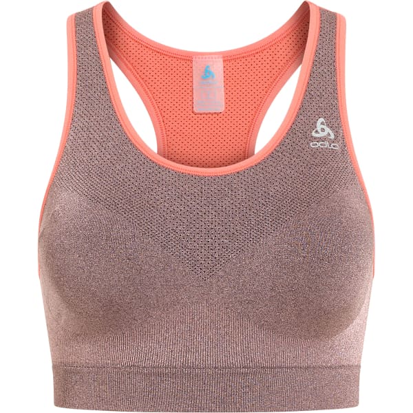 Brassière trail ODLO SEAMLESS MEDIUM CERAMICOOL SPORTS BRA W LIVING CORAL MELANGE