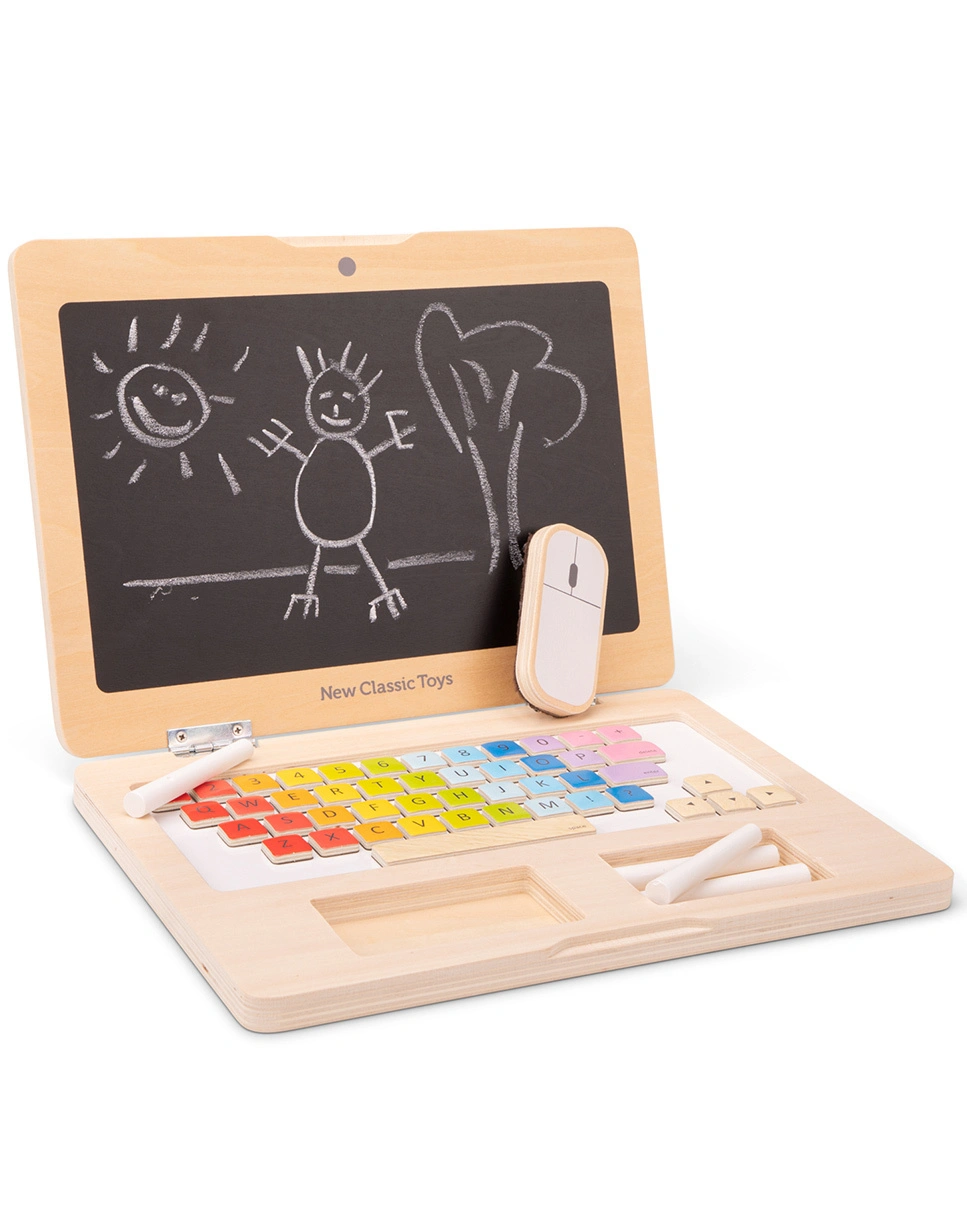 Holz-Spielzeug MEIN ERSTER LAPTOP in natur