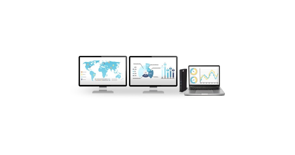 ACT ConnectivityUSB-C of USB-A Dual Monitor Docking Station  (Zwart)