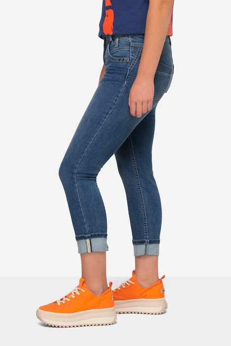 Slimjeans, 7/8-Länge, 5-Pocket, mit recyceltem Polyester