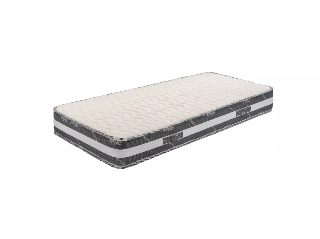 Provence Literie Matelas 90x190 x 22 cm + Oreiller Mémoire - Ferme - Face Hiver Laine - ame rembourrage 100 % polesther