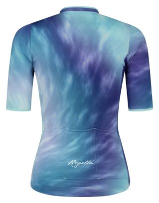 Maillot Manches Courtes Velo Rogelli Tie Dye - Femme - Bleu