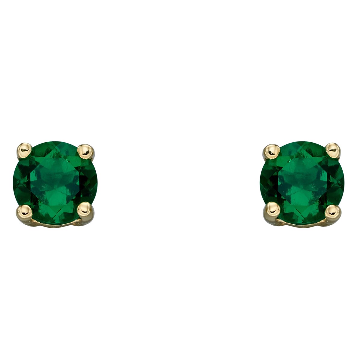 Boucle d'oreille Mai émeraude en or 375/1000